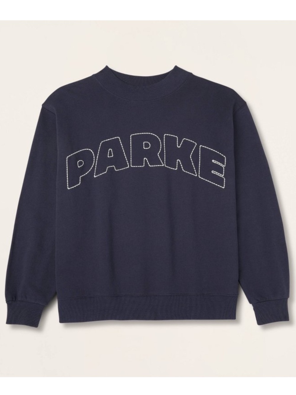 💗 Parke x Target Women's Mockneck Pullover Sweatshirt Navy Blue XXS/XS